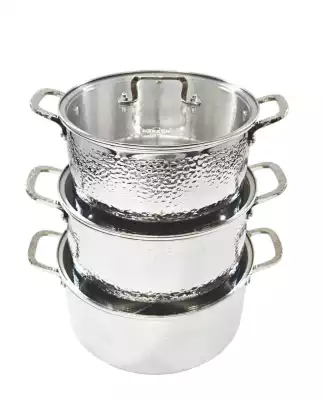 Набор казанов Uakeen VK-60, 6 предметов, серебристый